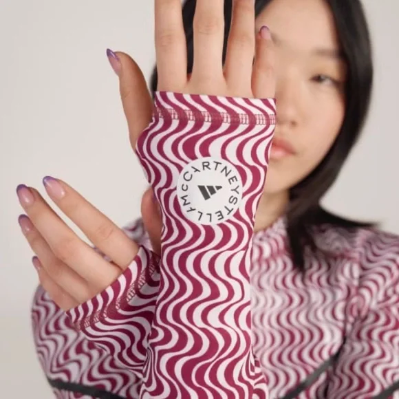 Adidas By Stella McCartney TruePurpose fitted printed long sleeve top - Picture 3 of 11